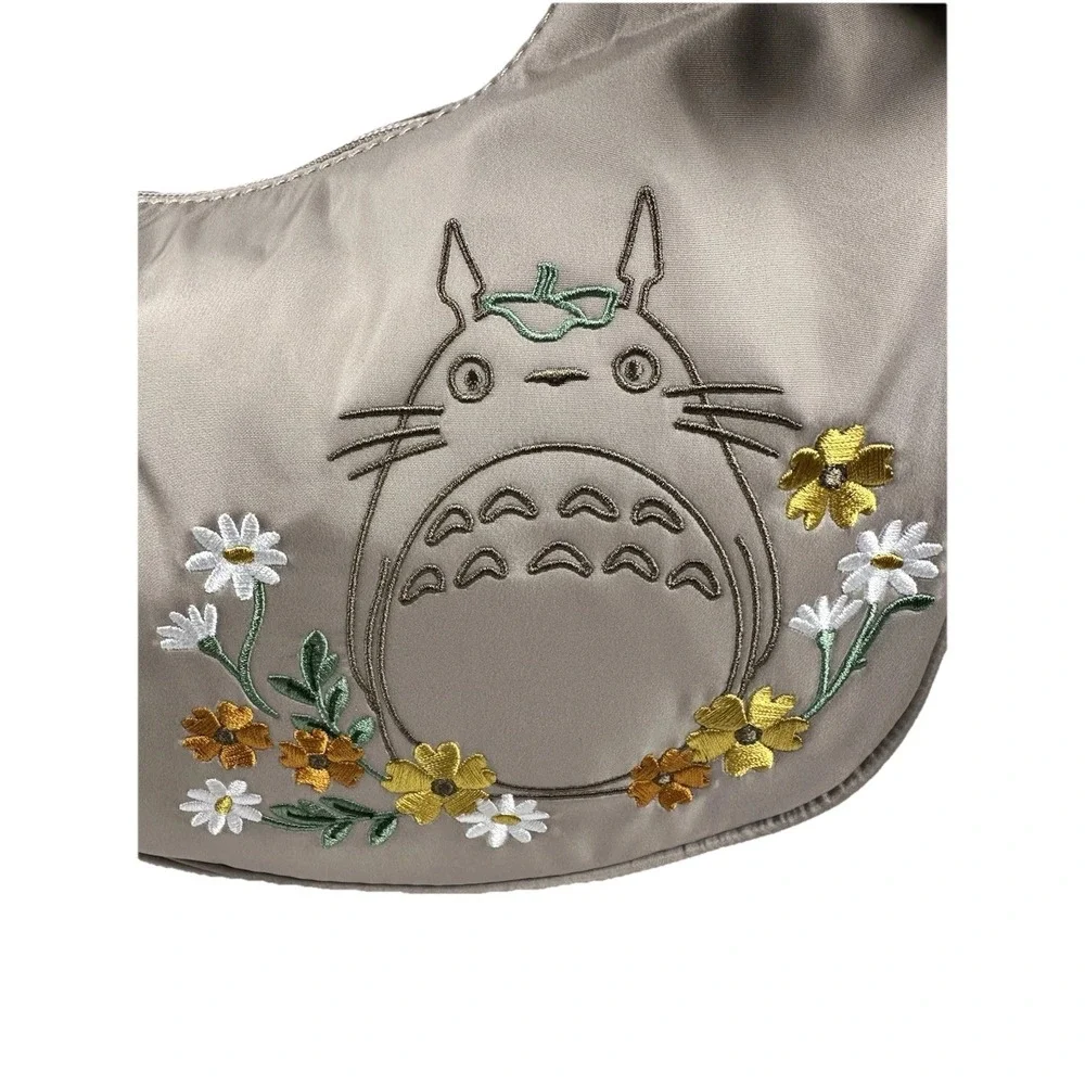Studio Ghibli‎ My Neighbor Totoro Floral Hobo Bag Satin Anime Purse NWT